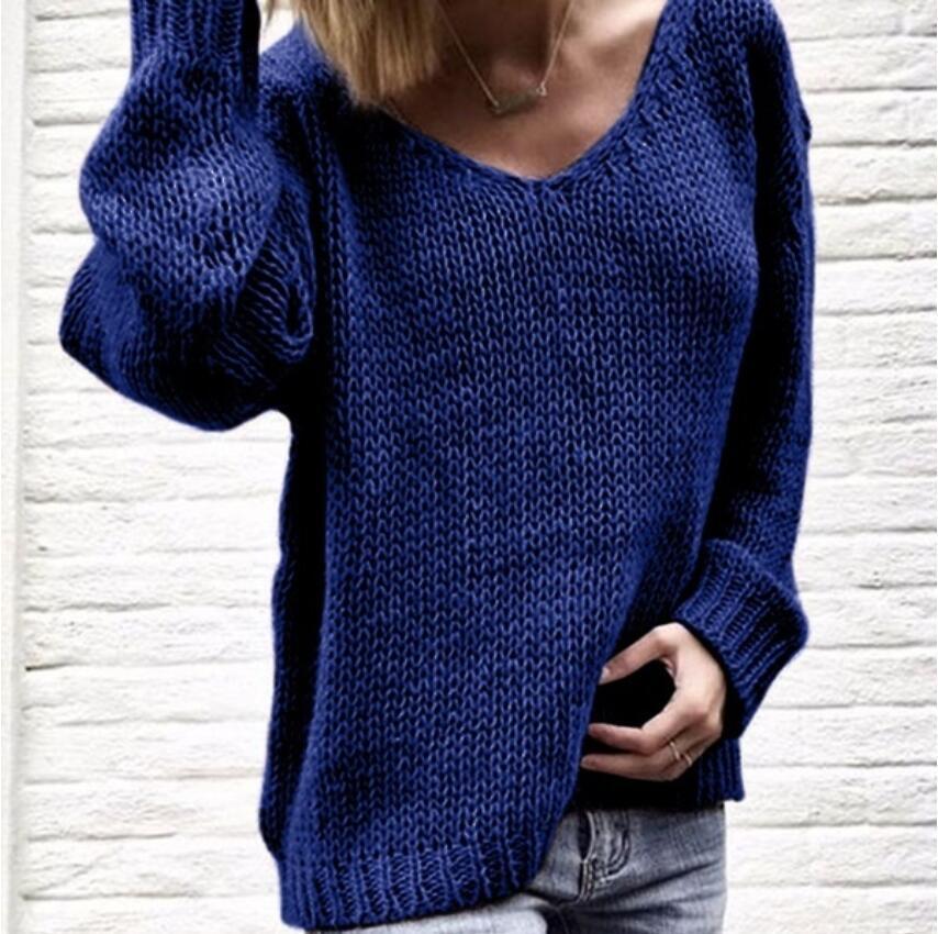 best V-neck sweater loose sweater 0 shop online at M2K Trends for