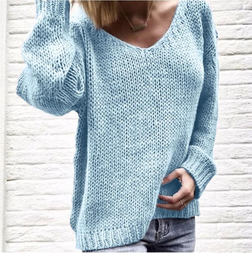 best V-neck sweater loose sweater 0 shop online at M2K Trends for