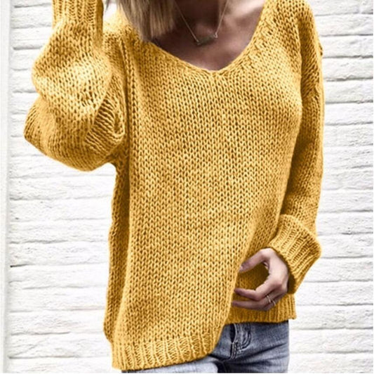 best V-neck sweater loose sweater 0 shop online at M2K Trends for