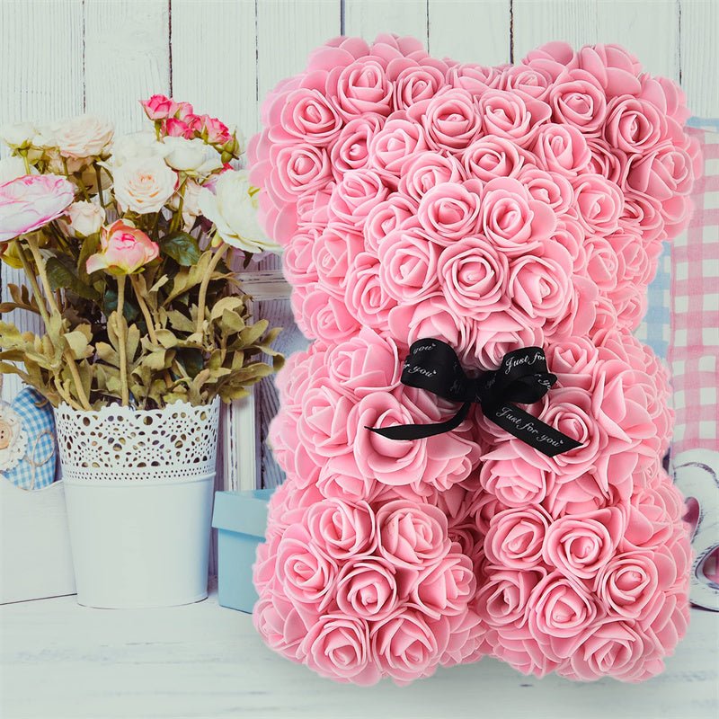 best Valentine's Day Gift Rose Bear Eternal Flower Rose Teddy Bear PE Foam Bear 25cm Valentines Day Other shop online at M2K Trends for gift