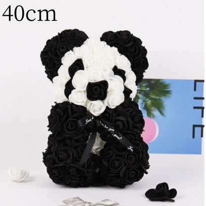 best Valentine's Day Gift Rose Bear Eternal Flower Rose Teddy Bear PE Foam Bear 25cm Valentines Day Other shop online at M2K Trends for gift