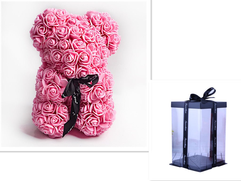 best Valentine's Day Gift Rose Bear Eternal Flower Rose Teddy Bear PE Foam Bear 25cm Valentines Day Other shop online at M2K Trends for gift