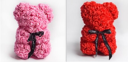 best Valentine's Day Gift Rose Bear Eternal Flower Rose Teddy Bear PE Foam Bear 25cm Valentines Day Other shop online at M2K Trends for gift