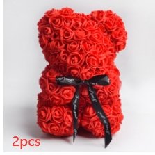 best Valentine's Day Gift Rose Bear Eternal Flower Rose Teddy Bear PE Foam Bear 25cm Valentines Day Other shop online at M2K Trends for gift