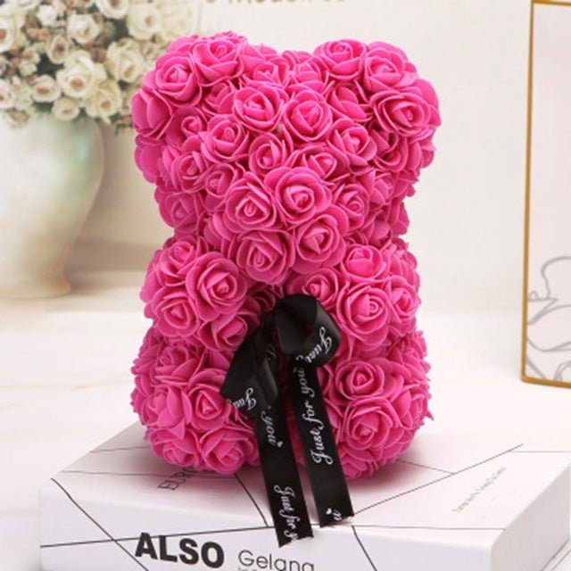 best Valentine's Day Gift Rose Bear Eternal Flower Rose Teddy Bear PE Foam Bear 25cm Valentines Day Other shop online at M2K Trends for gift