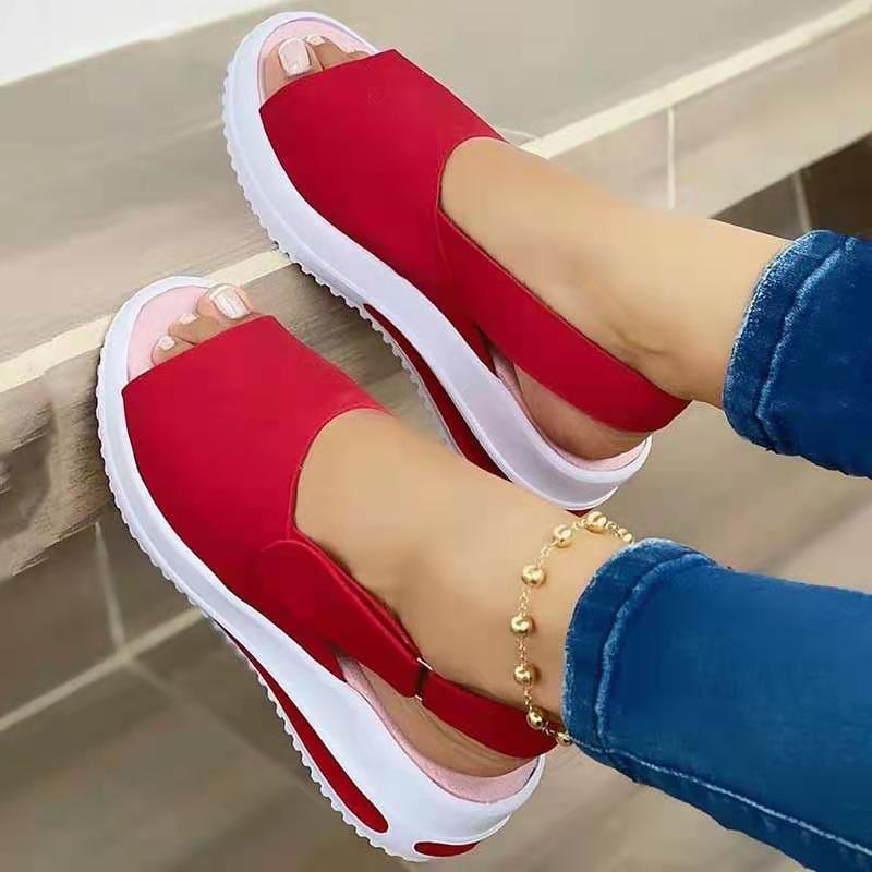 best Velcro Casual Summer Women Sandals Fish Mouth Sandals 0 shop online at M2K Trends for