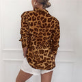 best Vintage Blouse Long Sleeve Leopard Print Blouse Turn Down Collar Office Shirt Tunic Casual Loose Tops Plus Size tops shop online at M2K Trends for
