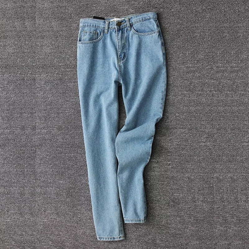 best Vintage ladies boyfriend jeans for women mom high waisted jeans blue casual pencil trousers korean streetwear denim pants 0 shop online at M2K Trends for