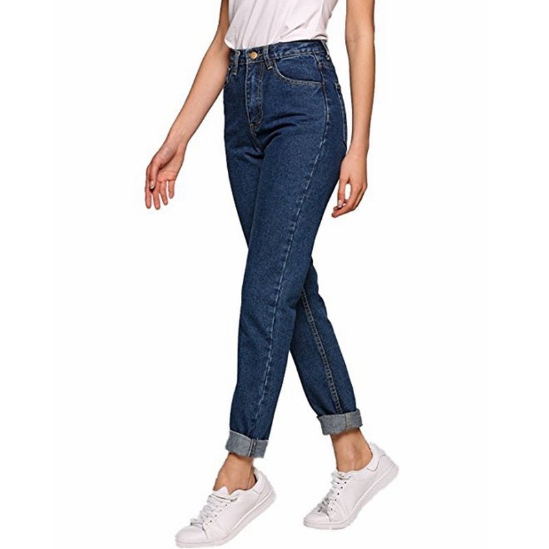best Vintage ladies boyfriend jeans for women mom high waisted jeans blue casual pencil trousers korean streetwear denim pants 0 shop online at M2K Trends for