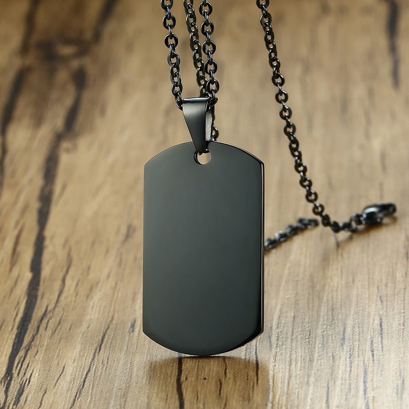 best Vnox Stainless Steel Double Dog Tag Necklace for Men High Polished Pendant ID Men Jewelry 24" Chain Necklace 0 shop online at M2K Trends for
