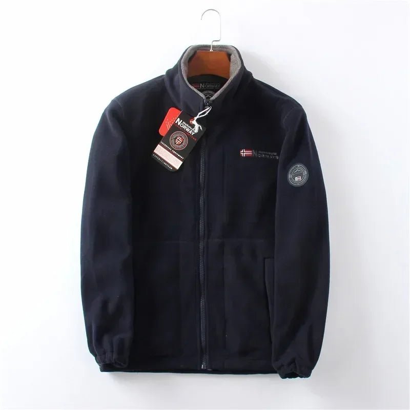 best Warm Polar Fleece Jacket Men Winter Zipper Thermal Golf Wear Male Windbreaker Thick Big Size Windproof Plush Coat Autumn Black shop online at M2K Trends for