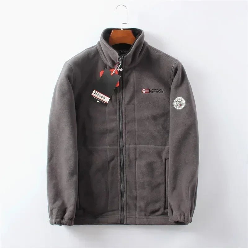 best Warm Polar Fleece Jacket Men Winter Zipper Thermal Golf Wear Male Windbreaker Thick Big Size Windproof Plush Coat Autumn Black shop online at M2K Trends for