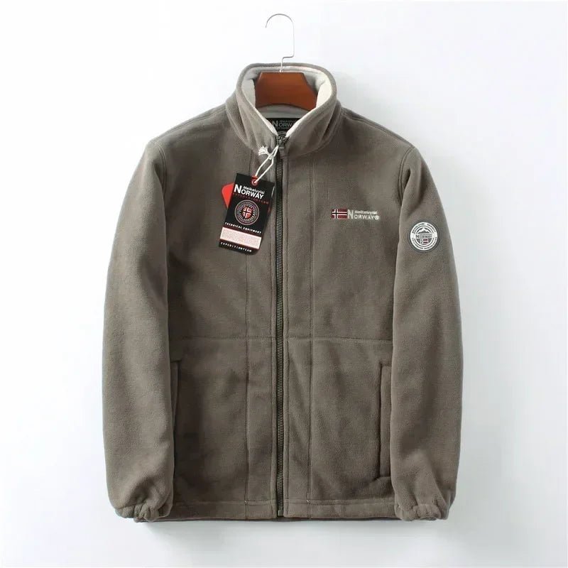 best Warm Polar Fleece Jacket Men Winter Zipper Thermal Golf Wear Male Windbreaker Thick Big Size Windproof Plush Coat Autumn Black shop online at M2K Trends for