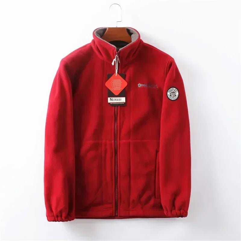 best Warm Polar Fleece Jacket Men Winter Zipper Thermal Golf Wear Male Windbreaker Thick Big Size Windproof Plush Coat Autumn Black shop online at M2K Trends for