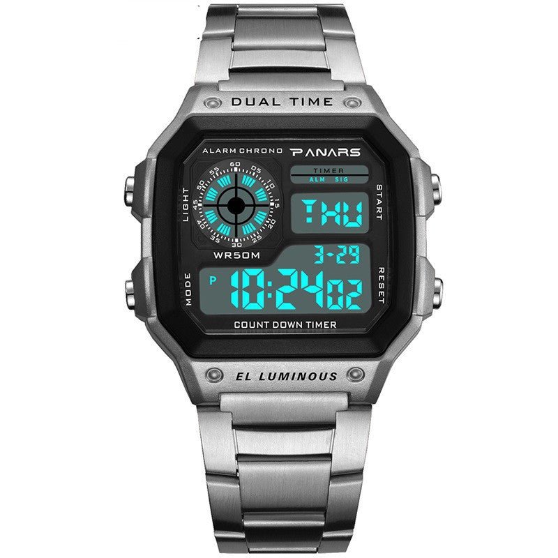 best Waterproof Multifunctional Waterproof Sports Watch Square Fashion Electronic Watch Jewelry & Watches shop online at M2K Trends for