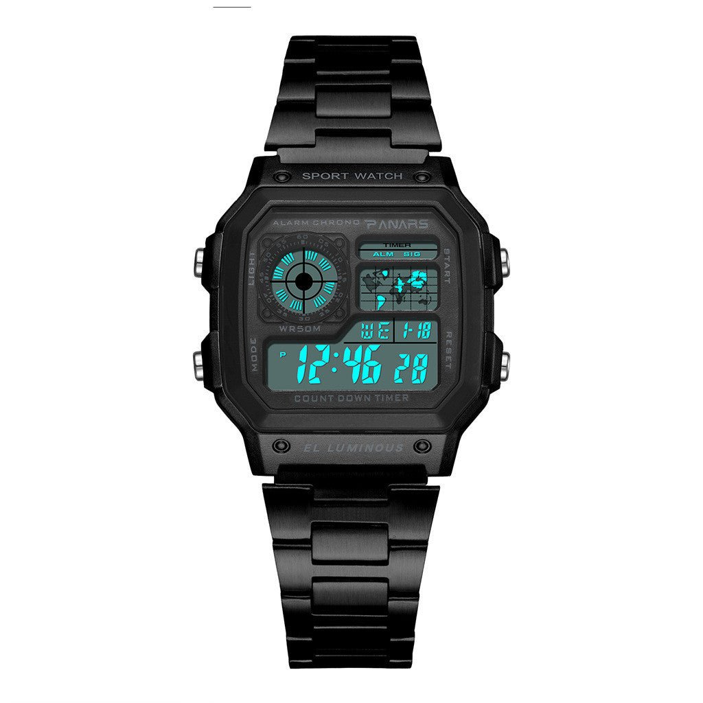 best Waterproof Multifunctional Waterproof Sports Watch Square Fashion Electronic Watch Jewelry & Watches shop online at M2K Trends for