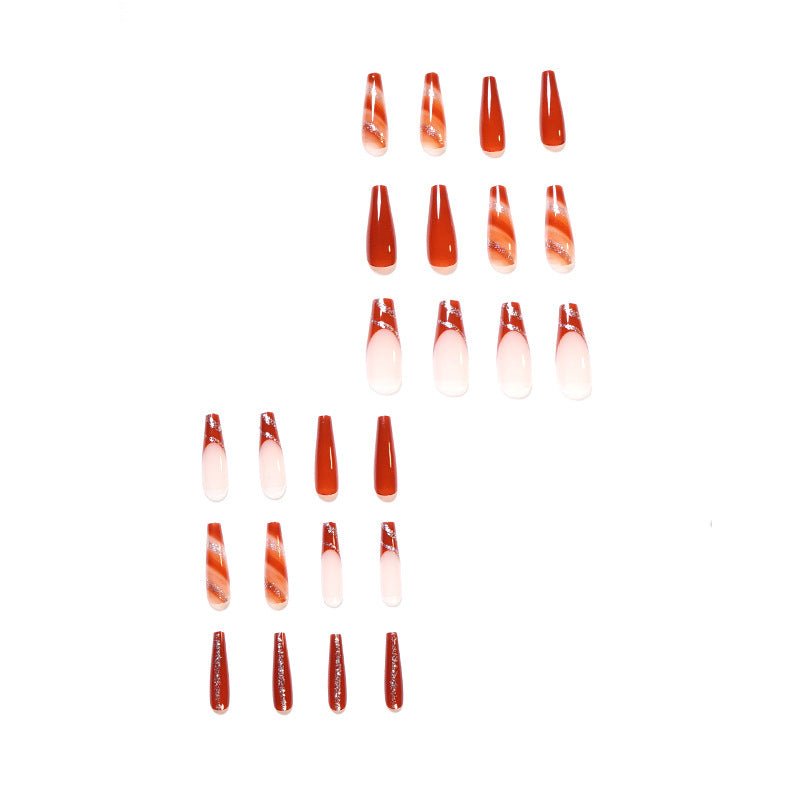 best Wear Nail Maple Leaf Red Manicure French Nail Tip Long Nail Patch Press On Nail Smudges Manicure Accessories shop online at M2K Trends for