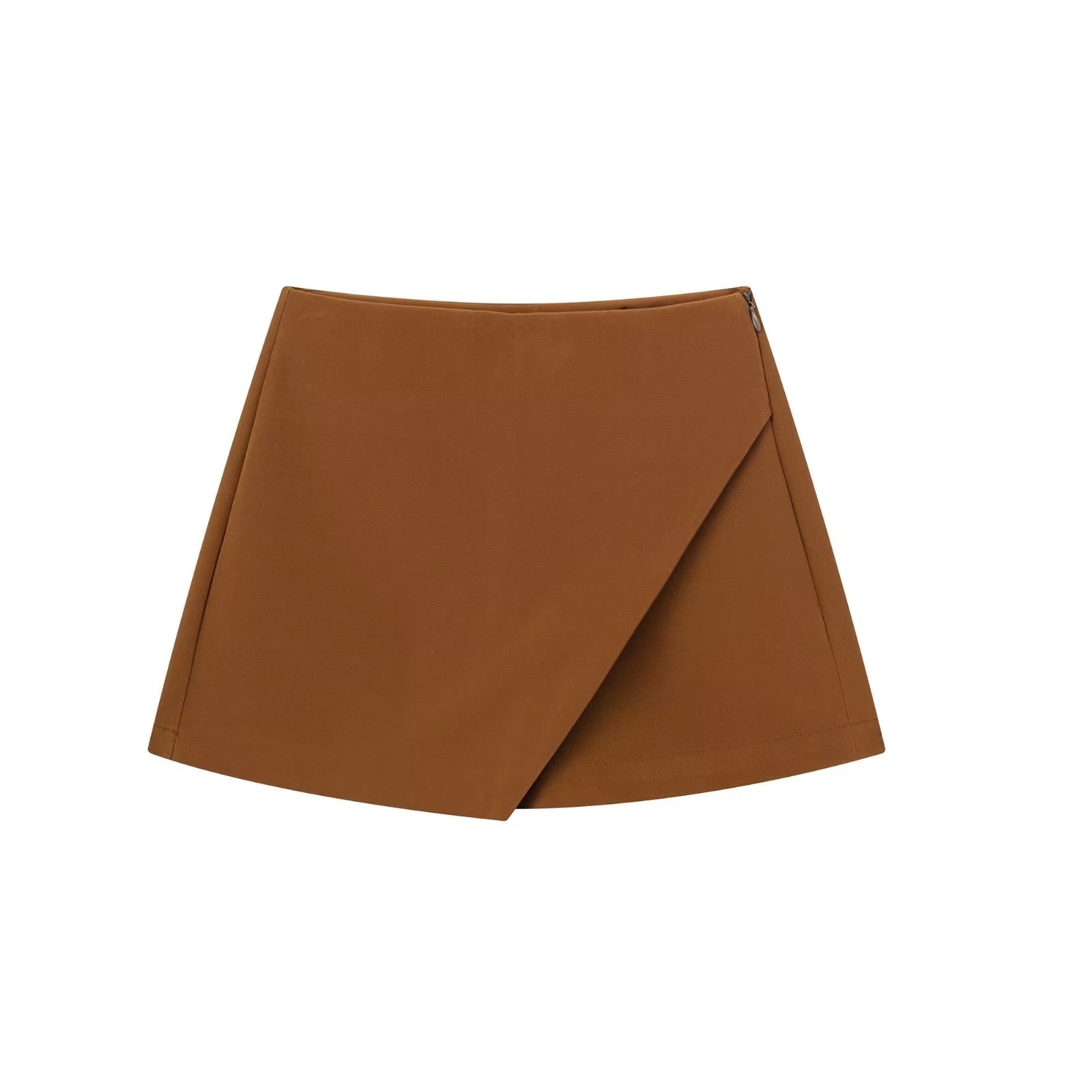 best Willshela Women Fashion Asymmetrical Shorts Skirts High Waist Back Pockets Side Zipper Vintage Female Skort Solid 0 shop online at M2K Trends for
