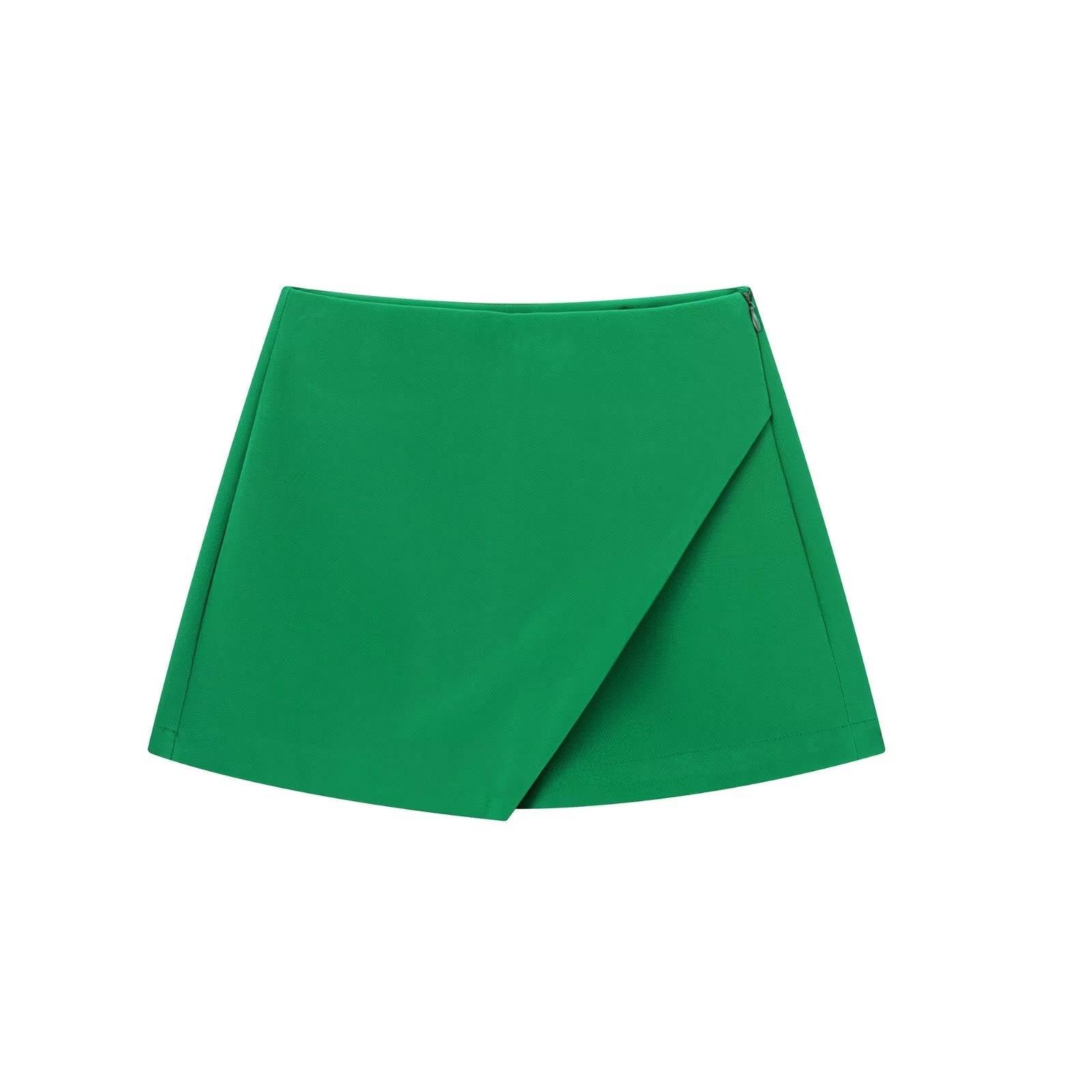 best Willshela Women Fashion Asymmetrical Shorts Skirts High Waist Back Pockets Side Zipper Vintage Female Skort Solid 0 shop online at M2K Trends for