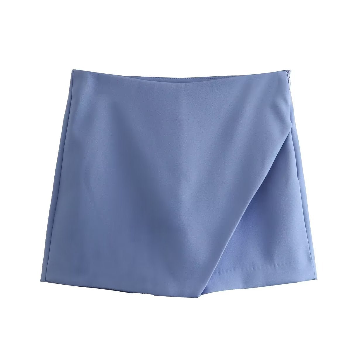 best Willshela Women Fashion Asymmetrical Shorts Skirts High Waist Back Pockets Side Zipper Vintage Female Skort Solid 0 shop online at M2K Trends for