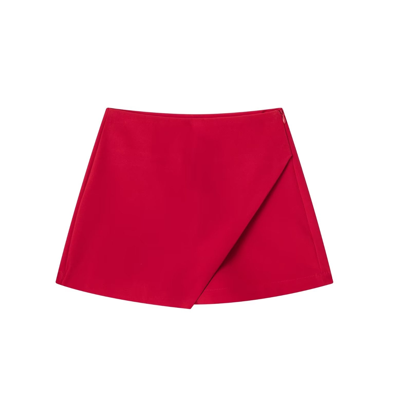 best Willshela Women Fashion Asymmetrical Shorts Skirts High Waist Back Pockets Side Zipper Vintage Female Skort Solid 0 shop online at M2K Trends for