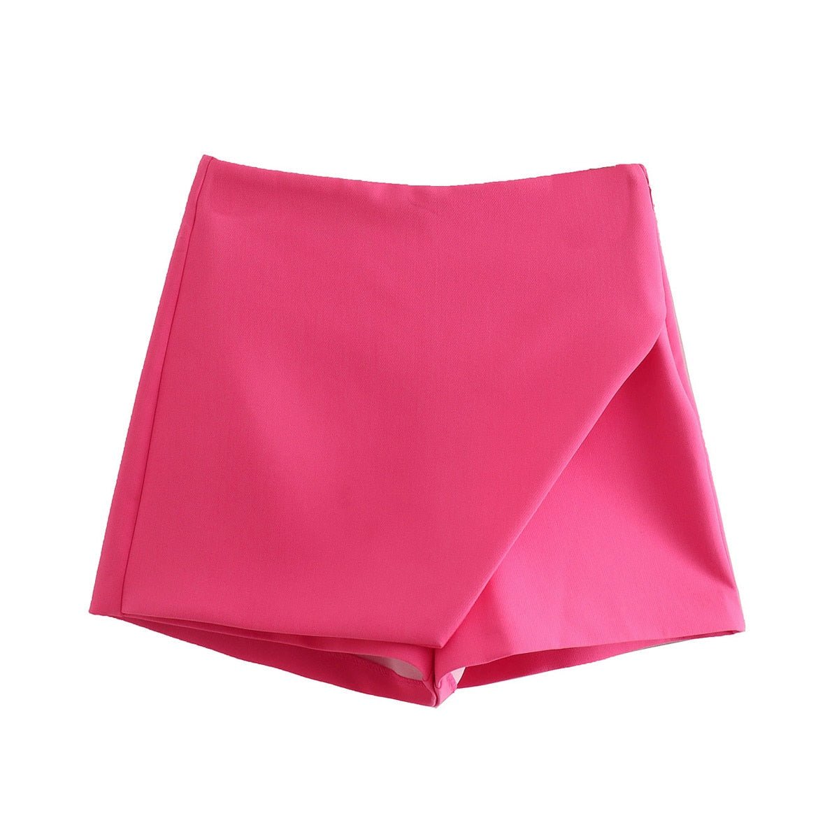 best Willshela Women Fashion Asymmetrical Shorts Skirts High Waist Back Pockets Side Zipper Vintage Female Skort Solid 0 shop online at M2K Trends for