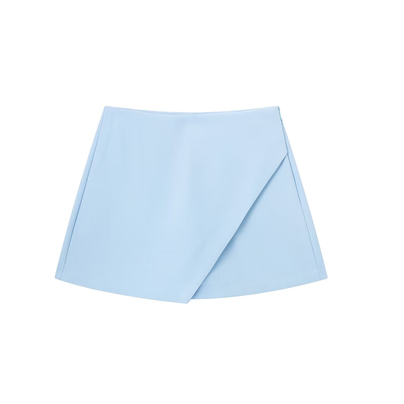 best Willshela Women Fashion Asymmetrical Shorts Skirts High Waist Back Pockets Side Zipper Vintage Female Skort Solid 0 shop online at M2K Trends for