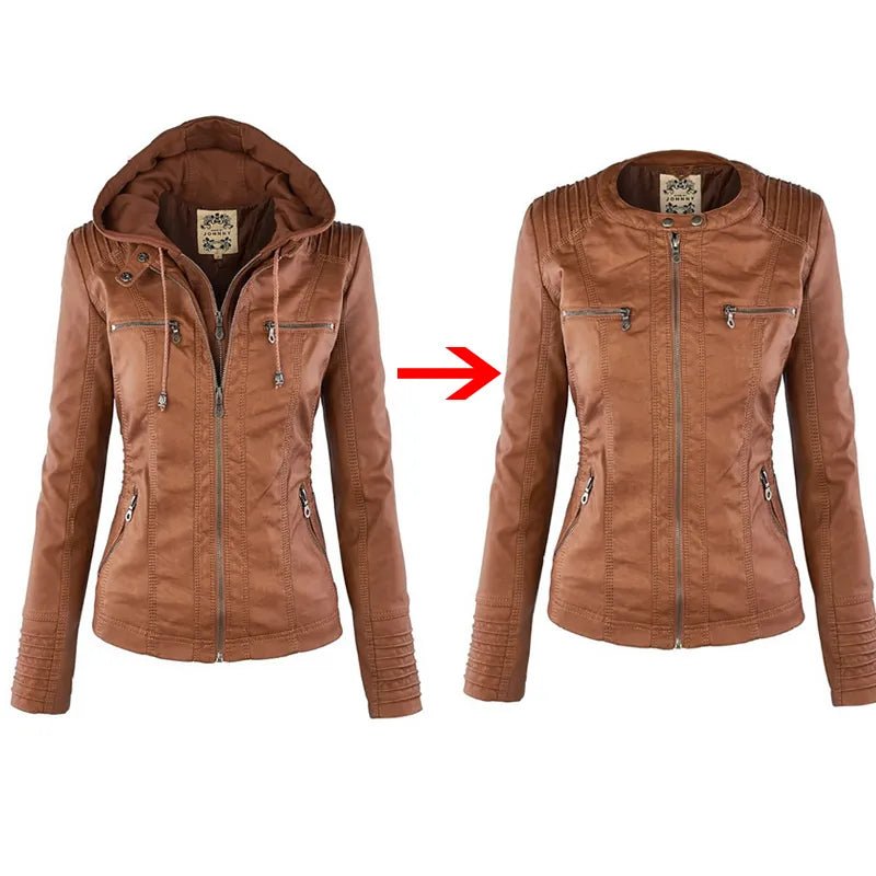 best Winter Faux Leather Jacket Women Casual Basic Coats 2022 Ladies Basic Jackets Waterproof Windproof Coats Female Ropa de Mujer Jackets & Coats shop online at M2K Trends for jackets