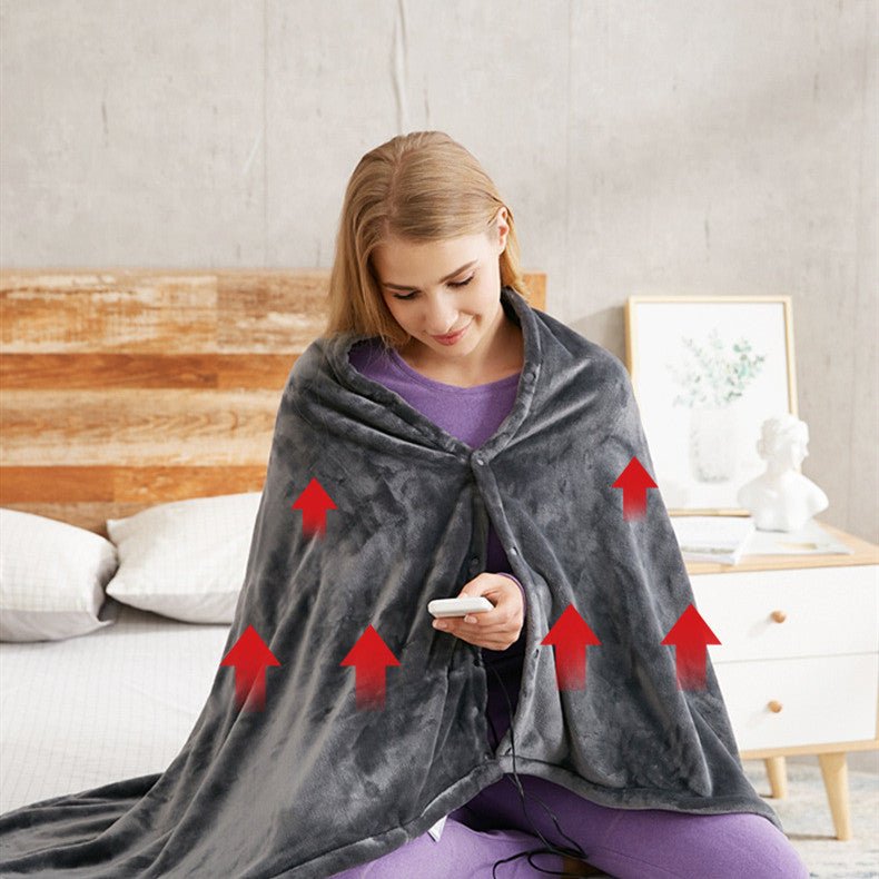 best Winter Flannel Heated Blanket Cold Protection Body Warmer Usb Heated Warm Shawl Electric Heated Plush Blanket 0 shop online at M2K Trends for