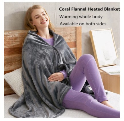 best Winter Flannel Heated Blanket Cold Protection Body Warmer Usb Heated Warm Shawl Electric Heated Plush Blanket 0 shop online at M2K Trends for