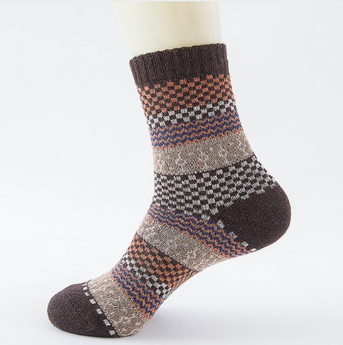 best Winter Thick Warm Stripe Wool Socks Casual Sock Business Socks 0 shop online at M2K Trends for