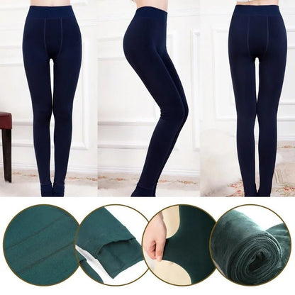 best Winter Warm Leggings Women's Thermal Pants Polar Pantyhose Sock Lined Pants Velvet Tights Skin Effect High Waist Wool Leggings shop online at M2K Trends for