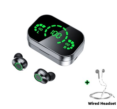 best Wireless Bluetooth Headset TWS Large Screen Smart Digital Display In Ear Breathing Light earbud shop online at M2K Trends for Bass-heavy earbuds