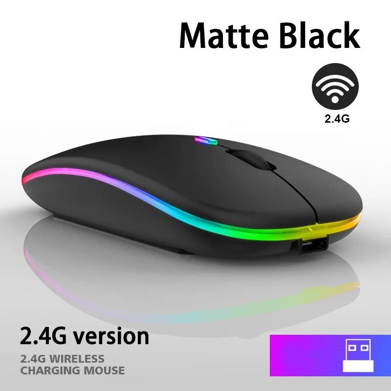 best Wireless Mouse 2.4G Bluetooth Mice for Macbook Samsung Laptop Silent Ergonomic Rechargeable Mice with LED Backlit USB Mice shop online at M2K Trends for