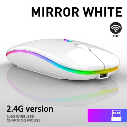 best Wireless Mouse 2.4G Bluetooth Mice for Macbook Samsung Laptop Silent Ergonomic Rechargeable Mice with LED Backlit USB Mice shop online at M2K Trends for