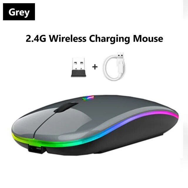 best Wireless Mouse 2.4G Bluetooth Mice for Macbook Samsung Laptop Silent Ergonomic Rechargeable Mice with LED Backlit USB Mice shop online at M2K Trends for