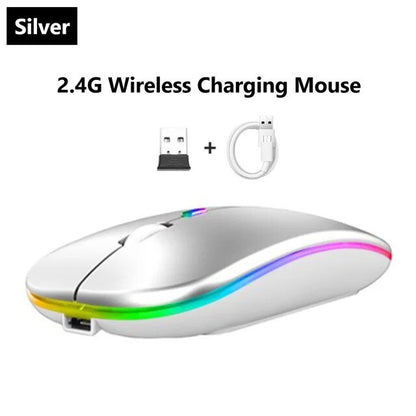 best Wireless Mouse 2.4G Bluetooth Mice for Macbook Samsung Laptop Silent Ergonomic Rechargeable Mice with LED Backlit USB Mice shop online at M2K Trends for