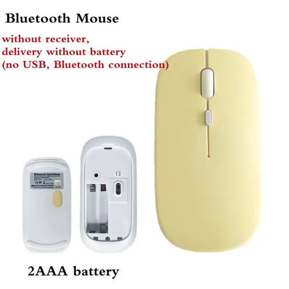 best Wireless Mouse 2.4G Bluetooth Mice for Macbook Samsung Laptop Silent Ergonomic Rechargeable Mice with LED Backlit USB Mice shop online at M2K Trends for