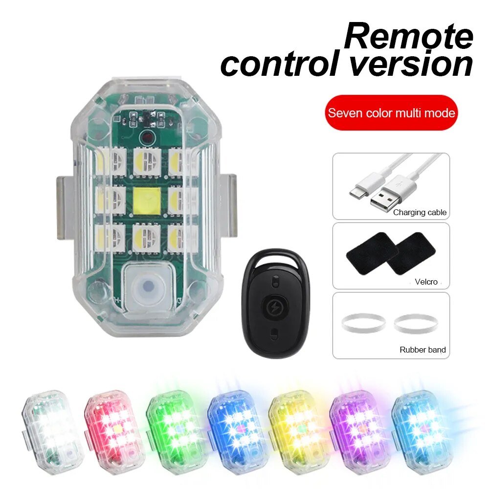 best Wireless Remote Control LED Strobe Light for Car Auto Motorcycle Bike Drone Scooter Anti-collision Warning Lamp Flash Indicator shop online at M2K Trends for