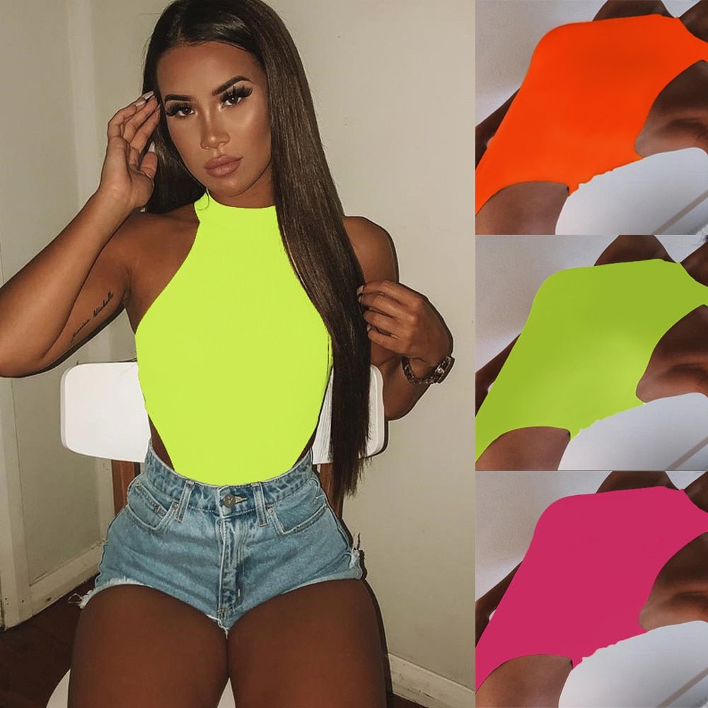 best Women Body-fitting Body Underwear Round Collar Sleeveless Jumpsuit Lady Sexy Body Vest Top Stretch Leotard Short Sleeve Tops 0 shop online at M2K Trends for