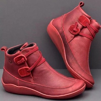 best Women Boots Fashion Rubber Pu Casual Round Toe Slip-on Women Boot Shoes New Winter 2022 Chaussure Zapatos Mujer women shoes shop online at M2K Trends for women`s shoes