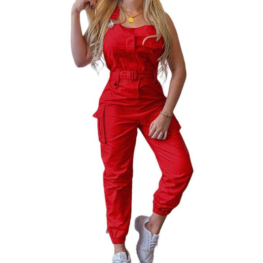 best Women Casual Cargo Playsuit pants Sleeveless Women Casual Cargo Playsuit shop online at M2K Trends for Women Casual Cargo Playsuit