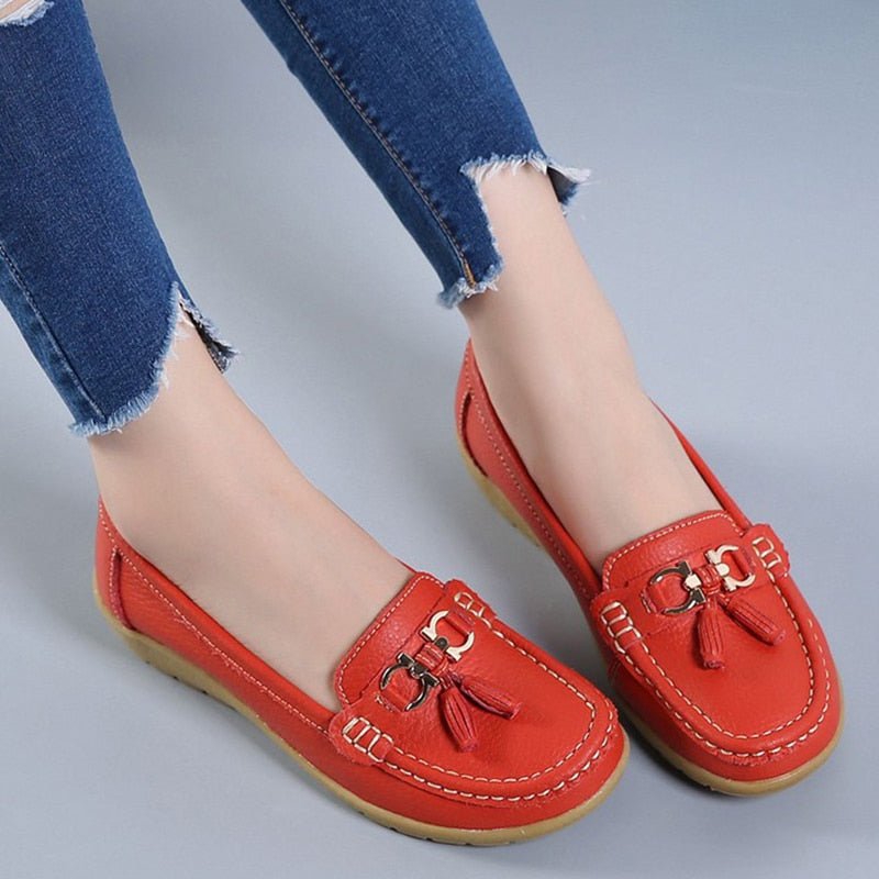 best Women Flats Ballet Shoes Cut Out Leather Breathable Moccasins Women Boat Shoes Ballerina Ladies Casual Shoes 0 shop online at M2K Trends for