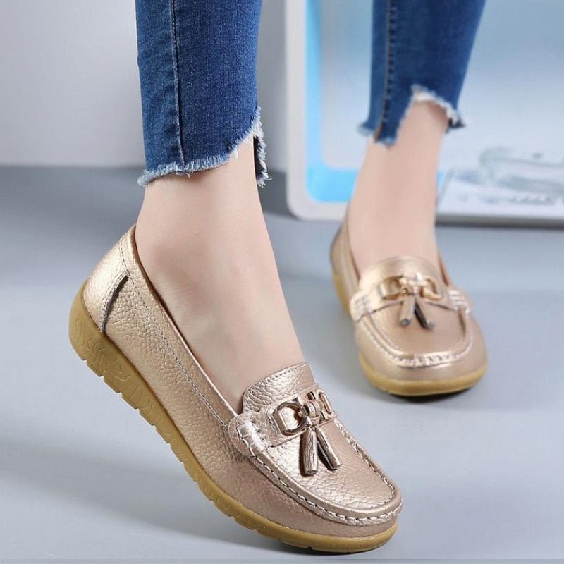 best Women Flats Ballet Shoes Cut Out Leather Breathable Moccasins Women Boat Shoes Ballerina Ladies Casual Shoes 0 shop online at M2K Trends for