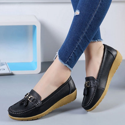 best Women Flats Ballet Shoes Cut Out Leather Breathable Moccasins Women Boat Shoes Ballerina Ladies Casual Shoes 0 shop online at M2K Trends for