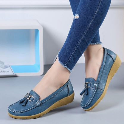 best Women Flats Ballet Shoes Cut Out Leather Breathable Moccasins Women Boat Shoes Ballerina Ladies Casual Shoes 0 shop online at M2K Trends for