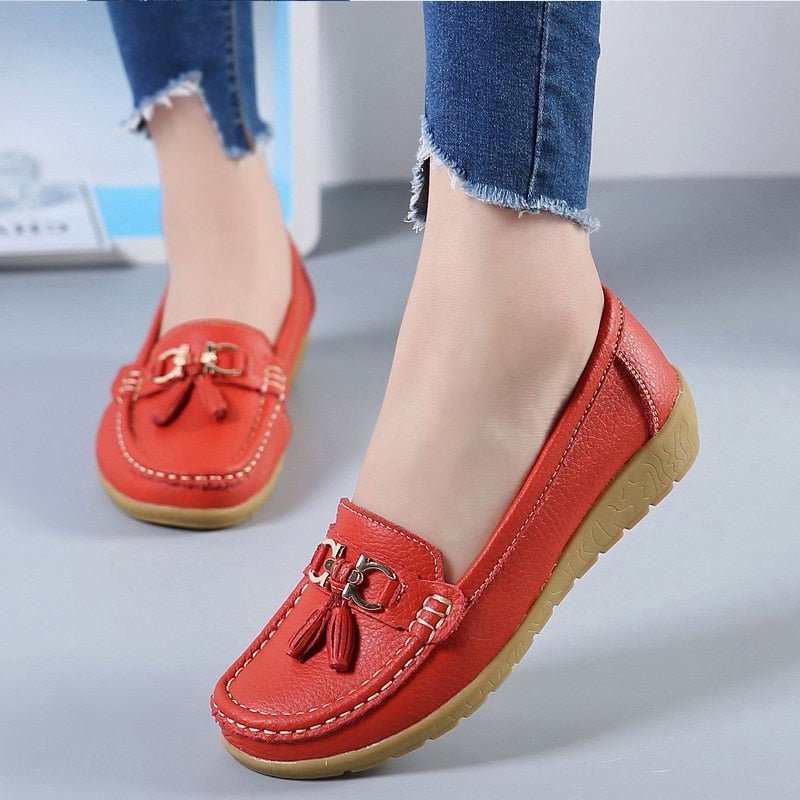 best Women Flats Ballet Shoes Cut Out Leather Breathable Moccasins Women Boat Shoes Ballerina Ladies Casual Shoes 0 shop online at M2K Trends for