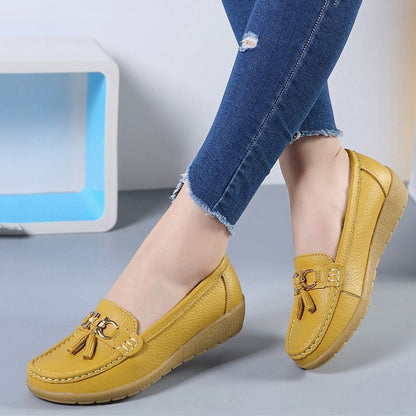 best Women Flats Ballet Shoes Cut Out Leather Breathable Moccasins Women Boat Shoes Ballerina Ladies Casual Shoes 0 shop online at M2K Trends for