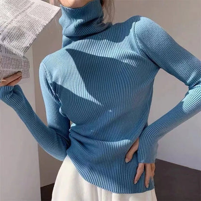 best Women heaps collar Turtleneck Sweaters Autumn Winter Slim Pullover Women Basic Tops Casual Soft Knit Sweater Soft Warm Jumper 0 shop online at M2K Trends for