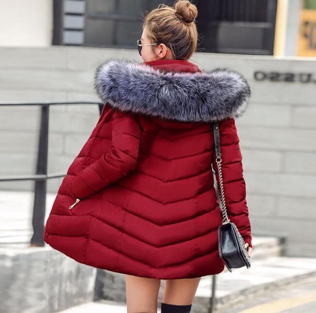 best Women Hooded With Fur Jackets & Coats shop online at M2K Trends for 2022 New Arrival Winter Jacket Women